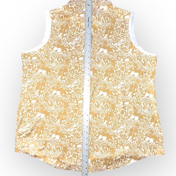 NANCY LOPEZ Golf Jungle Oasis Collection Sleeveless Polo Plus - 2X Gold - Picture 12 of 13